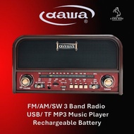 DAWA Antique Classic Radio Wooden PX-28BT USB /SD / MP3 / Bluetooth rechargeable / KEMAI MD-1700BT