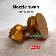 SWAN brass Nozzle 5 holes thread 12.5mm | Swan tank brass nozzle