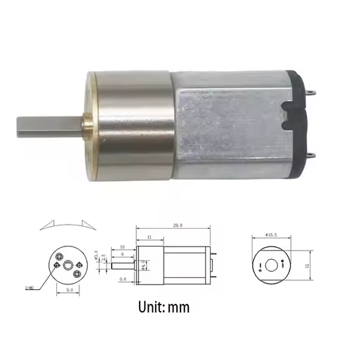 N20 DC 6V Mini Micro Metal Gear Motor 33/50/80/120/230/340 RPM Gear Reduction Electric Motor Round M