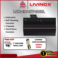 Livinox Compact Slanted Hood | LCH-90SW-GM | LCH-EBONY-90BL | LCH-LILY-90BL | LCH-VELLA-90BL | 1950m