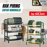 ES Rak Piring Wastafel Rak Peniris Piring Dapur Rak Piring Susun Rak Piring Stainless Steel Rak Wast