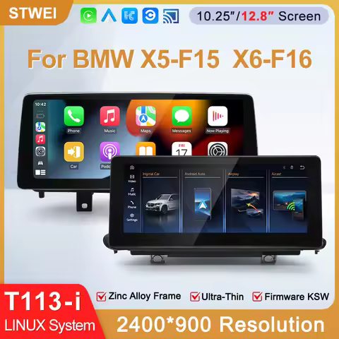 STWEI 2026 New Slim Screens Linux System 12.8inch 2400X900 Resolution For BMW X5 X6 F15 F16 Wireless