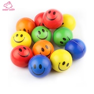 ลูกบอลบีบหน้ายิ้ม Smiley เส้นผ่านศูนย์กลาง 7.5 cm ยางบีบ บริหารมือ คลายเครียด กายภาพบำบัด ลูกบอลทำกิจกรรม Squishy-Smiley