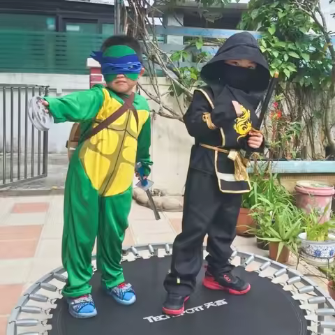 Child Cosplay Costume Anime Teenage Mutant Ninja Turtles Tmnt Masquerade Performance Vice Donatello 