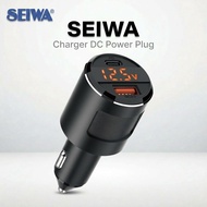 SEIWA Car Interior Accessories Charger DC Power Plug C+A PD65W F344 Voltage Display Aluminum USB Typ