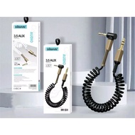 Dynamic 3.5mm DM-Q34 HiFi Spring Male to Male Spiral Jack L Aux Cable