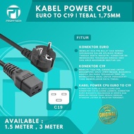 Profftech Power Cord Cable UPS Server cee7 C19 Female Thickness 1.75mm - CPU POWER CABLE PLUG