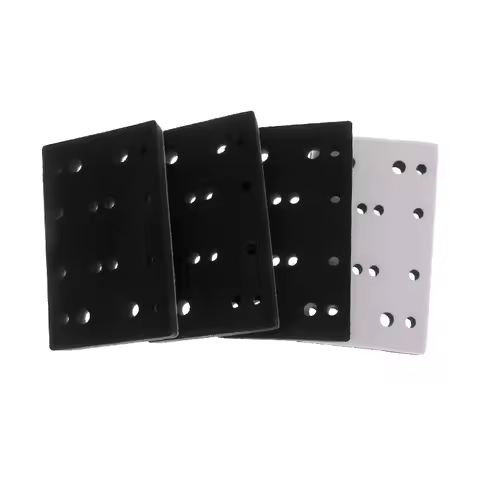 4Pcs Soft Foam Sanding Pads Interface Pad 16Holes ,80 x 133mm Hook and Loop Sponge Cushion Backing P