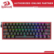 REDRAGON FIZZ RGB WIRED MECHANICAL GAMING KEYBOARD (BLACK) (DUST-PROOF RED) (K617-RGB)