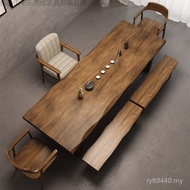 Tea Table Solid Wood Office New Log Chinese Style 0SJL