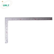 UM.T Stainless Steel 15x30cm 90 Degree Angle Metric Try Mitre Square Ruler Scale