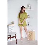 Toply shop COD crop suit + shorts suit milanda