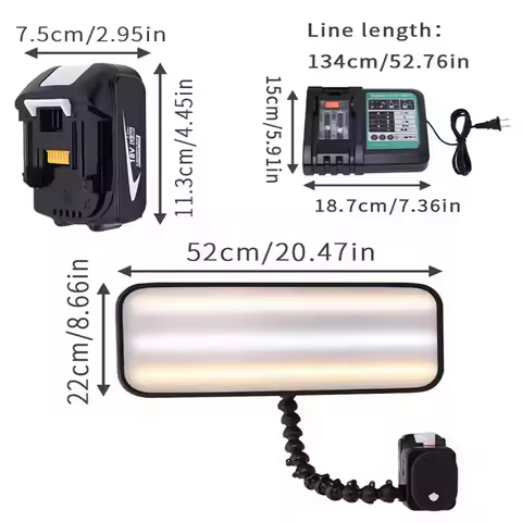 52cm Dent Reflector Lamp 3 Colors Adjustable Car Dent PDR Light Electric Suction Cups LEDs Paintless