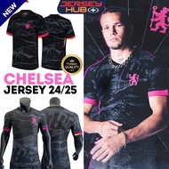 Chelsea 3rd Kit Jersey 24-25 Players Issue 1:1 Official Away Home EPL NEW Chelsea Third Kit Jersey E