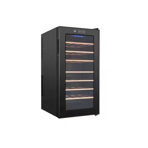 Luxury 78L Single Zone Glass Door Display 32 Bottles Beverage Coolers Wine Cooler Refrigerator