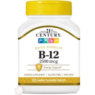21st Century B-12 2500mcg Sublingual Tablets, , 110 Count | High-Potency itamin B12 2500 mcg, Natura