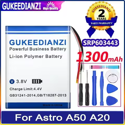Bateria SRP603443 Rechargeable Replacement Mobile Phone Battery For Astro A20 A50 Batteries High Cap