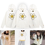 EH7B DREW Smiley Face Sunflower Print Hoodie Sweatshirt Justin Birber Same Style Men Women