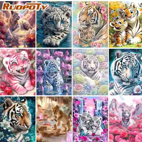 RUOPOTY Diamond Painting Kits Original Gifts Diamond Embroidery Tiger Full Round/Square Diamond Art 