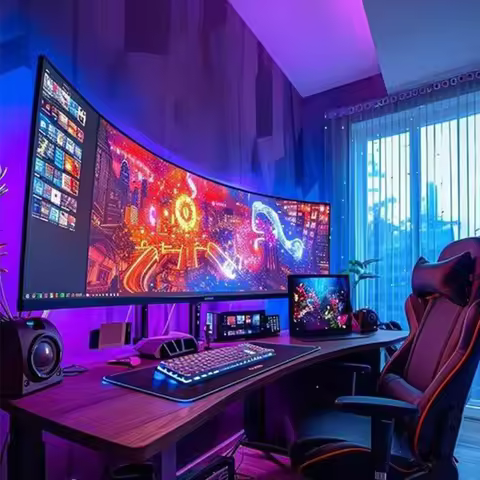 49 Inch Curved Monitor Widescreen 5120*1440 5k IPS Monitor Matte Lifting 120HZ 1ms Pc Gaming LED Cur