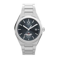Timex TW2Y12100 Q Timex Continental GMT 39mm SILVER นาฬิกา นาฬิกาข้อมือ นาฬิกาข้อมือผู้ชาย