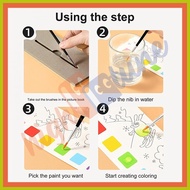 ✦ ┬ ☽ Hightune Watercolor Painting Book Coloring Book for Kids Pressure-Relief