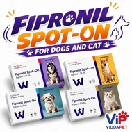 WERVIC Fipronil Spot On Dogs and Cats Topical Pet Care 3 Pipettes Per Box
