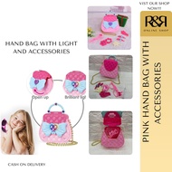 Girls Toy Set,Accessories for Bag,Fancy Light,Toy Pink Hand Bag with Complete Accessories Set with Fancy Lights,Bag,Toys for Girls,Girls Toys,Accessories,Hand Bag,Bag Girls,Bag Accessories,For Girls,Accessories for Girls,Toy Set,Light Toys,Bag Set,Toy Bag