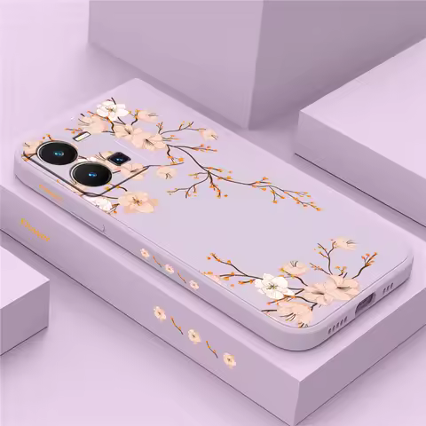 Floral Flower Case for VIVO Y93 Y91 Y85 Y81 Y76 Y72 Y51 Y50 Y36 Y35 Y28 Y22S Y21 Y20 Y19 Y17 Y16 Y15