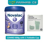 COMBO Novalac I Infant Formula 800g (0-12 months) EXP:09/2027 with 1 Folding Cup [ Easinova, Farmasi