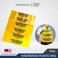 Hazardous Material Disposal Waste Bag 40L 120L Garbage Yellow Plastic Bags