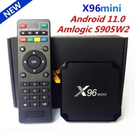 Original X96 mini Android 11.0 Smart TV Box Amlogic S905W2 Quad Core 2GB 16GB Dual WiFi Media Player X96mini Set top box 1G 8G TV Receivers