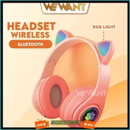 Cheap Cat Headset Led Tws Bluetooth 5.0 Extra Bass Headphone
