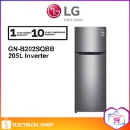 LG 205L Fridge / Refrigerator GN-B202SQBB Inverter GNB202SQBB Peti Sejuk