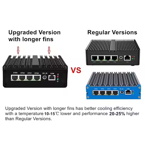 Intel N150 Firewall Fanless Mini PC Upgraded Version Intel Celeron N5105 7305 J5005 4x2.5G Solid Min