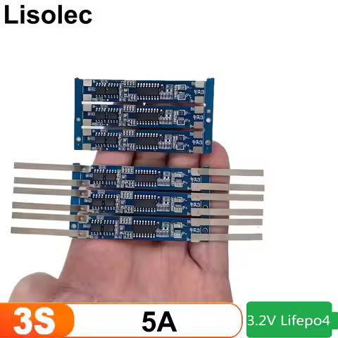 Lifepo4 3S BMS PCB 9V 9.6V 5A 18650 Lithium Battery Charge and Discharge Short Circuit Overcharge Pr