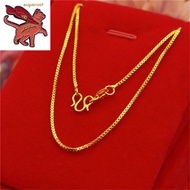 Original 916 Gold Necklace For Women Box Link Chain Au750 18Inch Buy 1 Take 1 Promise Ring Fashion J