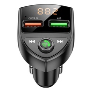 Car Bluetooth FM Transmitter Wireless Bluetooth Car Adapter FM Radio Adapter Support Handsfree , MP3 Player, TF Card