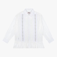 KEMEJA TOME AME - NATSUMI SHIRT - WOMEN'S STRIPED SHIRT LONG SLEEVE COTTON DOBBY STRIPED