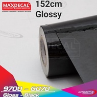152cm Sticker Maxdecal 9700 G070 Gloss Black Glossy Black Width 152cm