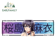 EARLFAMILY 13cm x 4.1cm Mai Sakurajima Drift Slap Car Sticker Waterproof Vinyl Decal Motorcycle RV S