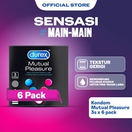 Durex Mutual Pleasure Kondom Gerigi Kondom Pria Tahan Lama 3s (6 pcs) - Condom with Benzocaine