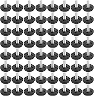 LIDSCURA 64 Pcs 1/4-20 Stainless Steel Adjustable Furniture Levelers Screw in Threaded Leveling Feet