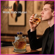 Whiskey Decanter Whiskey Wild Boar Glass Wine Bottle Artistic Alcohol Dispenser for Drinks Vodka Bra