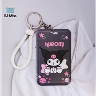 IU MISS Students Kawaii Kuromi With Lanyard Melody Credit ID Korean Card Case Cartoon Card Holders Card Access Control Card Storage Cover