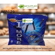 WIN-29 Win2 90g Mini 1 More Chocolate Coated Wafer Rolls with Milk Flavoured Cream (638F)