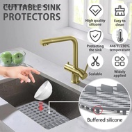 Sink Mat Silicone Sink Protector 28.07×14.17 Inch Kitchen Sink Mat Heat-Resistant Hollowed Sink Liner Mat with Non-Slip Raised Feet DIY Cuttable Sink Drainer Mat for Kitchen Sink Liner Mat
