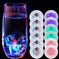 3 Mode Colorful LED Wine Liquor Bottle Coaster Sticker/ Luminous Drinking Glass Cup Mat/ Atmosphere Light Cup Sticker Party Decor