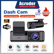 Acroder Dashcam Car WiFi 2K GPS Screen Night Vision Dual Lens 24H Loop Recording (3")