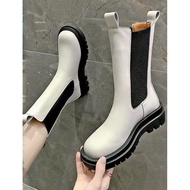 New Boots Women New Mid-Tube Martin Boots Women British Chelsea Women's Boots Short Boots